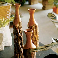 Timber Vases from Home Sprout